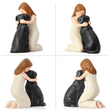 Maxbell Girl Dog Figurine Decoration Art Decorative Sculpture for Desk Office Indoor