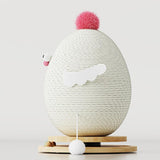 Maxbell Cat Scratching Post Interactive Ball Track Toy for Playing Exercise Climbing white