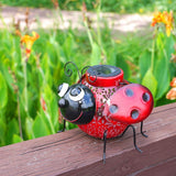 Maxbell Solar Beetle Light Hollowed Out Ornament Outdoor Decor for Lawn Farm Outdoor