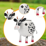 Maxbell Solar Cow Light Ornament Hollowed Out Garden Figurine for Farm Outdoor Decor