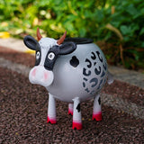 Maxbell Solar Cow Light Ornament Hollowed Out Garden Figurine for Farm Outdoor Decor