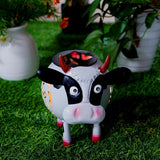 Maxbell Solar Cow Light Ornament Hollowed Out Garden Figurine for Farm Outdoor Decor