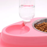 Maxbell Cat Feeder Feeding 2 in 1 Feeder and Waterer Set for Indoor Cats Bunny Puppy