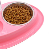 Maxbell Cat Feeder Feeding 2 in 1 Feeder and Waterer Set for Indoor Cats Bunny Puppy