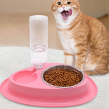 Maxbell Cat Feeder Feeding 2 in 1 Feeder and Waterer Set for Indoor Cats Bunny Puppy