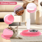 Maxbell Cat Feeder Feeding 2 in 1 Feeder and Waterer Set for Indoor Cats Bunny Puppy