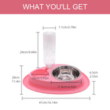 Maxbell Cat Feeder Feeding 2 in 1 Feeder and Waterer Set for Indoor Cats Bunny Puppy