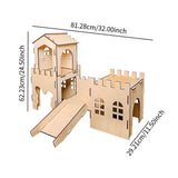 Wooden Guinea Pig House Indoor Bunny House for Lemmings Syrian Hamsters Mice