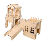 Wooden Guinea Pig House Indoor Bunny House for Lemmings Syrian Hamsters Mice