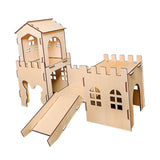 Wooden Guinea Pig House Indoor Bunny House for Lemmings Syrian Hamsters Mice