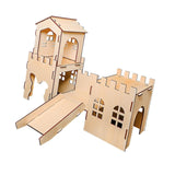 Wooden Guinea Pig House Indoor Bunny House for Lemmings Syrian Hamsters Mice