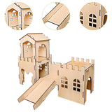 Wooden Guinea Pig House Indoor Bunny House for Lemmings Syrian Hamsters Mice