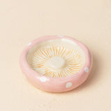 Maxbell Ceramic Hamster House Nest with Feeding Bowl for Ferret Squirrels Chinchilla Pink
