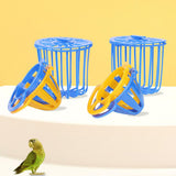 Maxbell 3 Pieces Bird Cage Food Holder Sturdy Birdcage Accessories Storage Container