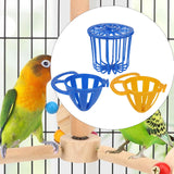 Maxbell 3 Pieces Bird Cage Food Holder Sturdy Birdcage Accessories Storage Container