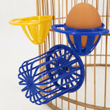 Maxbell 3 Pieces Bird Cage Food Holder Sturdy Birdcage Accessories Storage Container