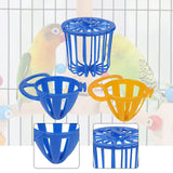 Maxbell 3 Pieces Bird Cage Food Holder Sturdy Birdcage Accessories Storage Container