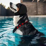 Maxbell Dog Ear Cover Ear Wrap Bath Ear Protective  Bath Swim Cap M Gray