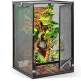 Snake Alumuninum Screen Cage 360 Degree View Easy Assembly Reptile Terrarium 43x43x66cm