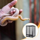 Snake Alumuninum Screen Cage 360 Degree View Easy Assembly Reptile Terrarium 43x43x66cm