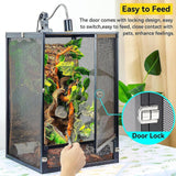 Snake Alumuninum Screen Cage 360 Degree View Easy Assembly Reptile Terrarium 43x43x66cm