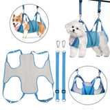 Maxbell Dog Grooming Hammock Pet Grooming Harness for Bathing Nail Trimming M Blue
