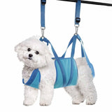 Maxbell Dog Grooming Hammock Pet Grooming Harness for Bathing Nail Trimming M Blue