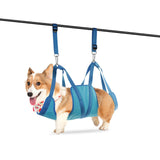 Maxbell Dog Grooming Hammock Pet Grooming Harness for Bathing Nail Trimming M Blue