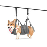 Maxbell Dog Grooming Hammock Pet Grooming Harness for Bathing Nail Trimming L Gray