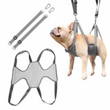 Maxbell Dog Grooming Hammock Pet Grooming Harness for Bathing Nail Trimming L Gray