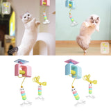 Maxbell Cat Toys for Indoor Cats Exercise Versatile Compact Space Saving Kitten Toys Pink