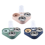 Maxbell Automatic Pet Feeder Drinking Compact Cats Feeder for Puppy Bunny Pink