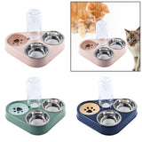Maxbell Automatic Pet Feeder Drinking Compact Cats Feeder for Puppy Bunny Pink