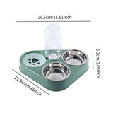 Maxbell Automatic Pet Feeder Drinking Compact Cats Feeder for Puppy Bunny Green