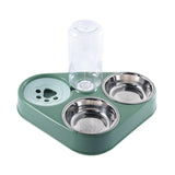 Maxbell Automatic Pet Feeder Drinking Compact Cats Feeder for Puppy Bunny Green