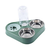 Maxbell Automatic Pet Feeder Drinking Compact Cats Feeder for Puppy Bunny Green