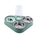 Maxbell Automatic Pet Feeder Drinking Compact Cats Feeder for Puppy Bunny Green