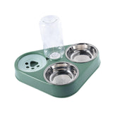 Maxbell Automatic Pet Feeder Drinking Compact Cats Feeder for Puppy Bunny Green