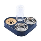 Maxbell Automatic Pet Feeder Drinking Compact Cats Feeder for Puppy Bunny Blue