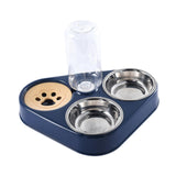 Maxbell Automatic Pet Feeder Drinking Compact Cats Feeder for Puppy Bunny Blue