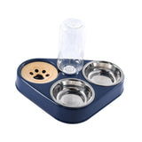 Maxbell Automatic Pet Feeder Drinking Compact Cats Feeder for Puppy Bunny Blue