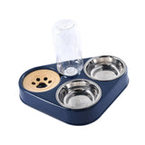 Maxbell Automatic Pet Feeder Drinking Compact Cats Feeder for Puppy Bunny Blue