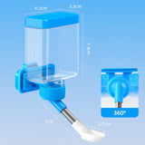 Maxbell Bird Waterer Cage Mounted Bird Cage Feeder for Pet Parrot Parakeet Lovebirds Blue
