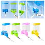 Maxbell Bird Waterer Cage Mounted Bird Cage Feeder for Pet Parrot Parakeet Lovebirds Blue