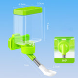 Maxbell Bird Waterer Cage Mounted Bird Cage Feeder for Pet Parrot Parakeet Lovebirds Green
