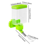Maxbell Bird Waterer Cage Mounted Bird Cage Feeder for Pet Parrot Parakeet Lovebirds Green