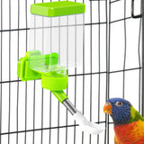 Maxbell Bird Waterer Cage Mounted Bird Cage Feeder for Pet Parrot Parakeet Lovebirds Green
