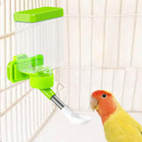 Maxbell Bird Waterer Cage Mounted Bird Cage Feeder for Pet Parrot Parakeet Lovebirds Green