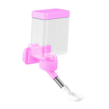 Maxbell Bird Waterer Cage Mounted Bird Cage Feeder for Pet Parrot Parakeet Lovebirds Pink
