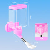 Maxbell Bird Waterer Cage Mounted Bird Cage Feeder for Pet Parrot Parakeet Lovebirds Pink